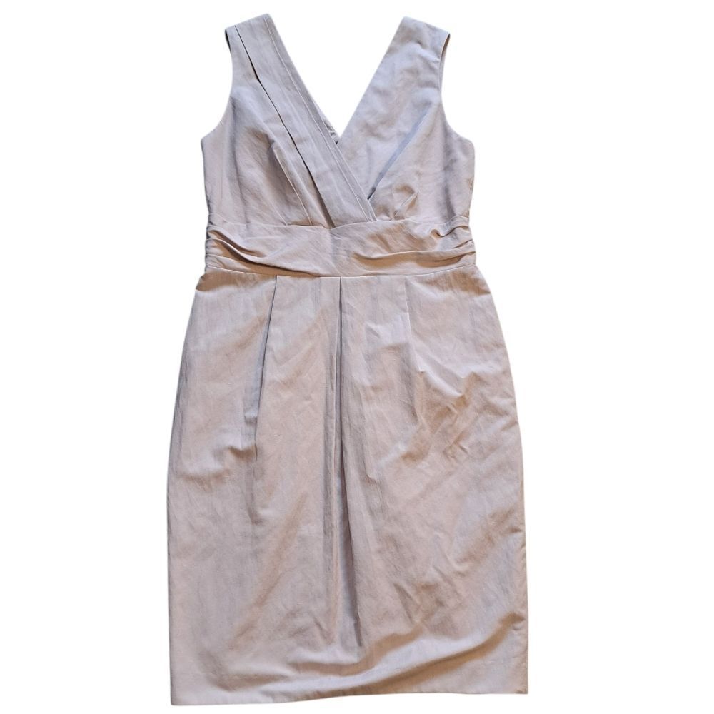 Iris Setlakwe Front Wrap Pleated Skirt Cream/Tan Size 8